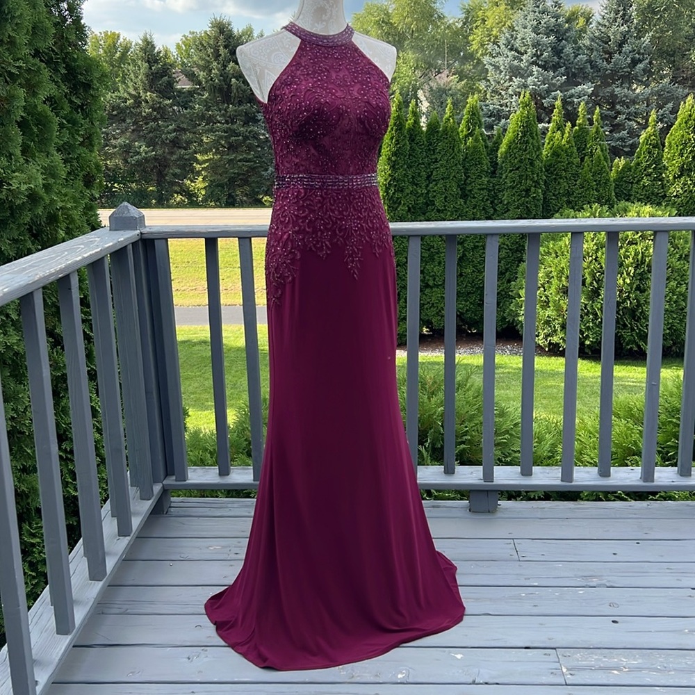 Mori Lee Plum/Burgundy Evening Gown Sz. 8